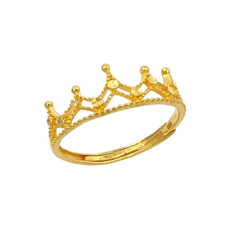 999 Gold Crown Ring