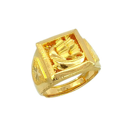 999 Gold Blessings Aura Ring