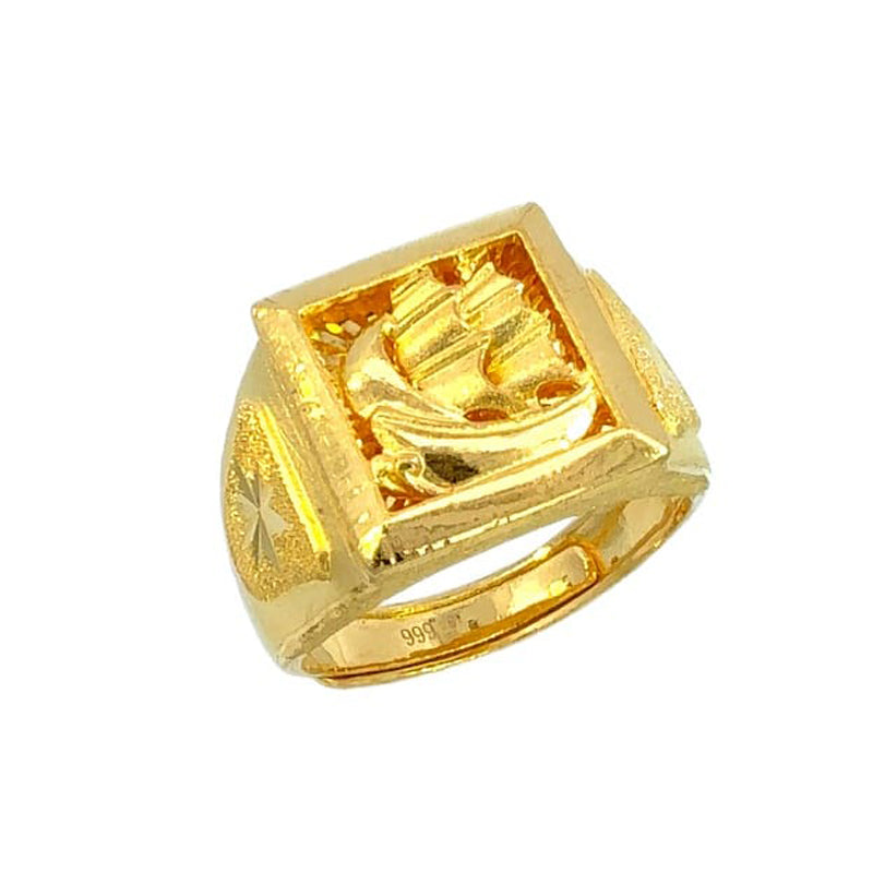 999 Gold Blessings Aura Ring