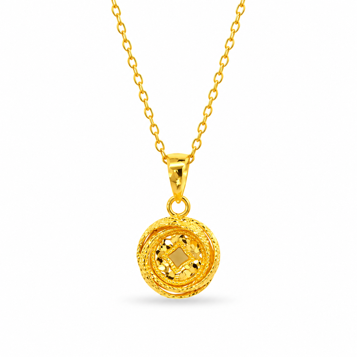 999 Gold Blessings Pendant