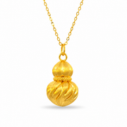 999 Gold Gourd Duet Pendant