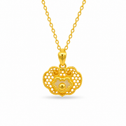 999 Gold Blessings Mosaic Pendant