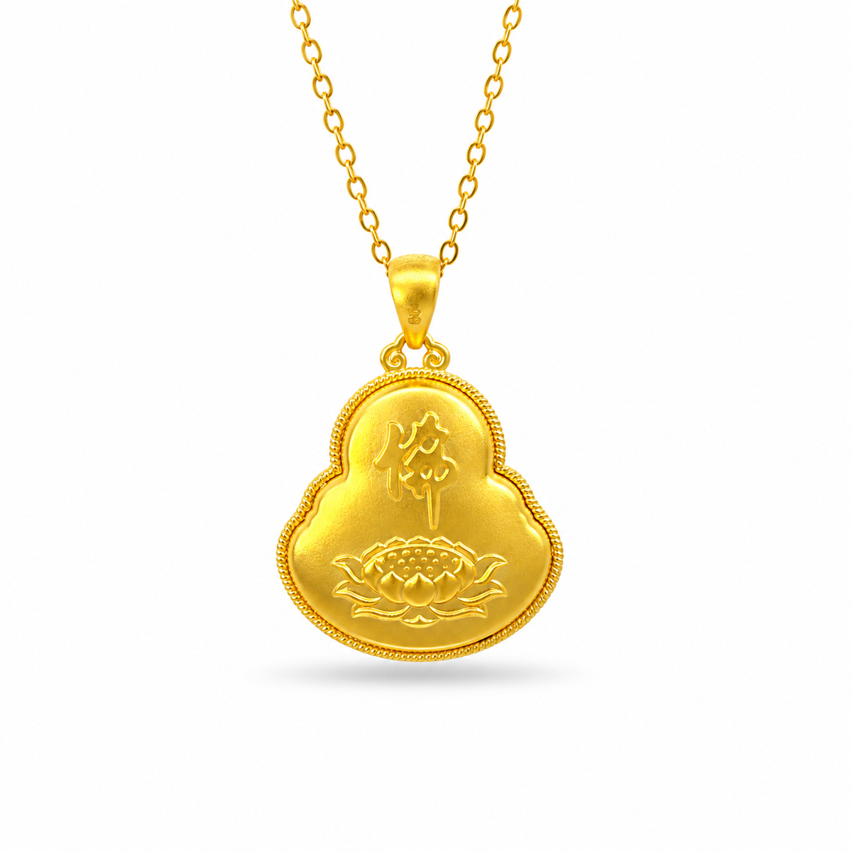 999 Gold Religion Duet Pendant