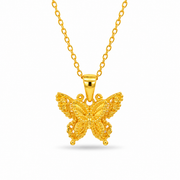 999 Gold Butterfly Pendant