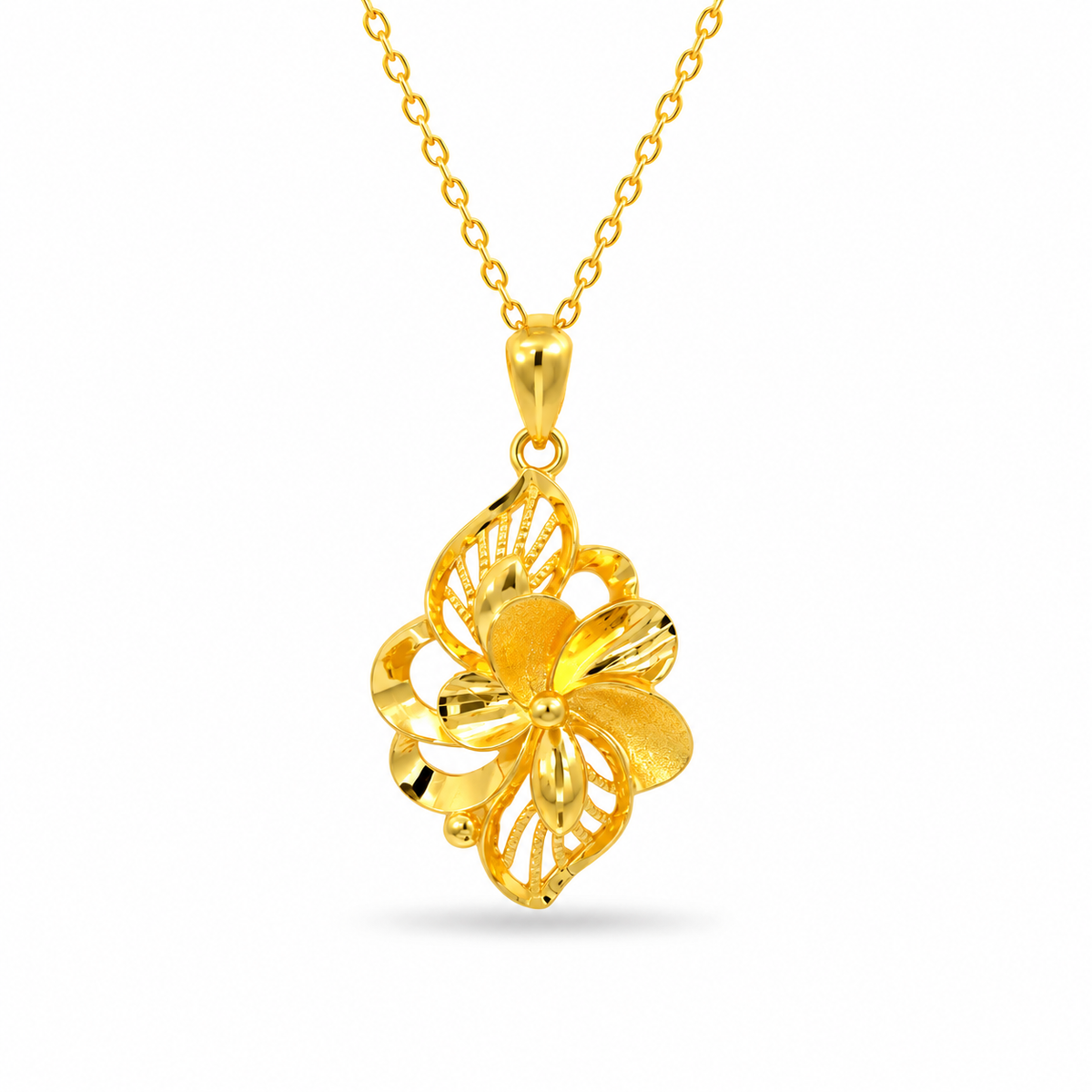 999 Gold Flower Grande Pendant