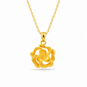 999 Gold Flower Pendant