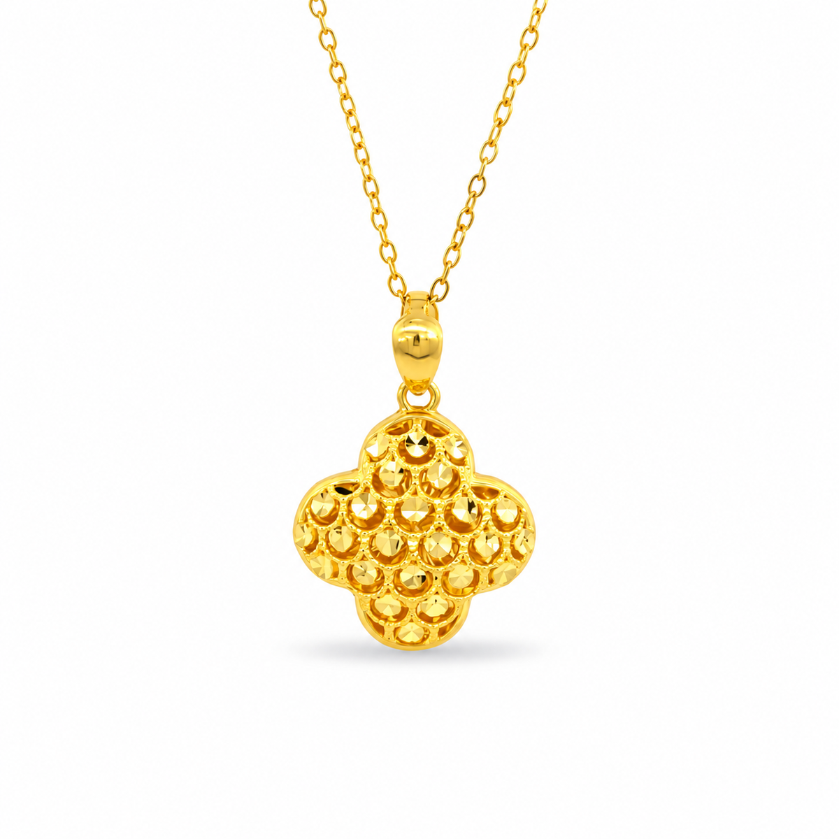 999 Gold Amber V Pendant
