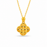 999 Gold Flower Nova Pendant