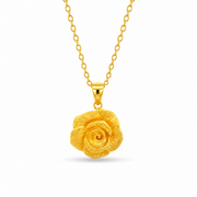 999 Gold Flower Cascade Pendant