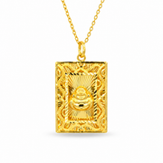 999 Gold Religion Halo Pendant