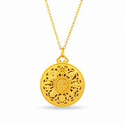 999 Gold Blessings Velvet Pendant